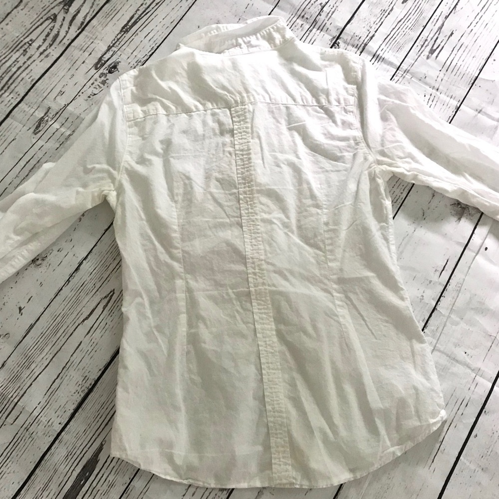 White 100% Cotton Button Down Lightweight Shirt - image 6